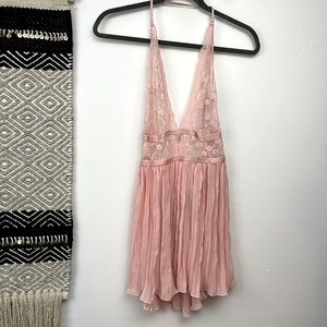 Victoria’s Secret pink lace babydoll top